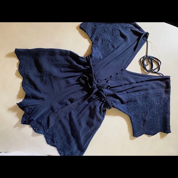 Royal Blue Romper Shorts - Picture 1 of 4